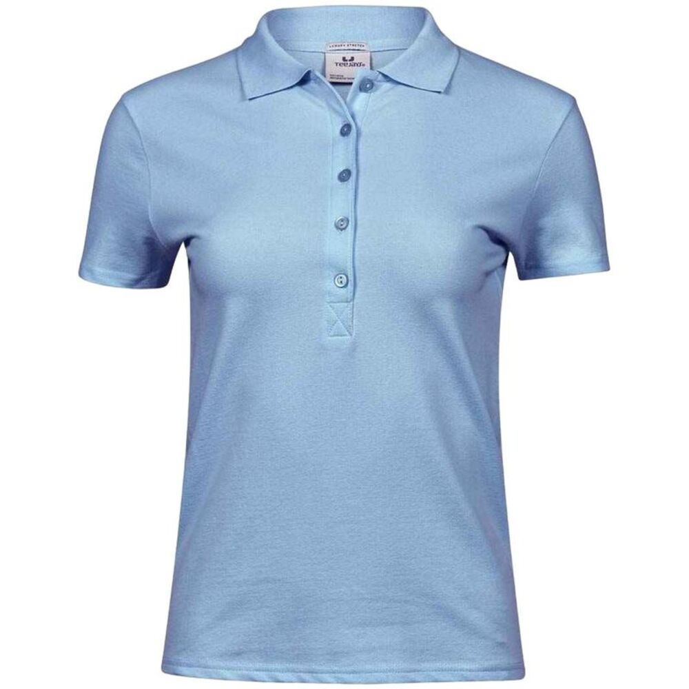 Tee Jays Womens/Ladies Luxury Stretch Polo Shirt / Light Blue